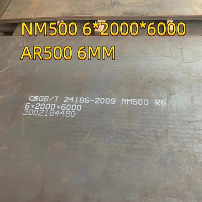 Ανθεκτικό στην φθορά NM500 Πανοπλία Ar500 Πλάκα 12 mm Μέγεθος 2440 mm πλάτος1220 mm