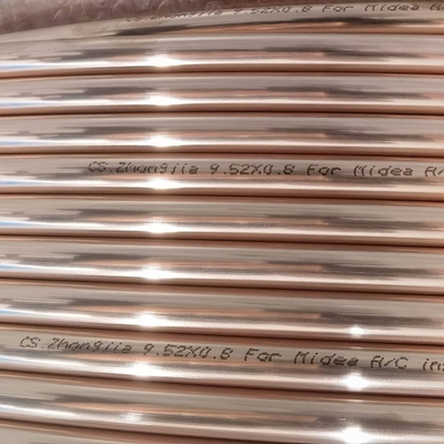 ASTM B280 99,9% Διάσωμα νερού από κόκκινο χαλκό C11000 Μέγεθος 9,5 mm 29swg 16 mm 24swg Αεροθερμικός ανταλλάκτης για συμπυκνωτή