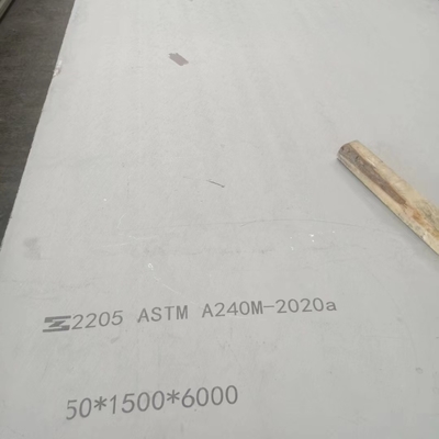 ASTM A240 S32205 S31803 2205 Δυαδική πλάκα από ανοξείδωτο χάλυβα θερμά ελατημένη 20*2000*6000mm