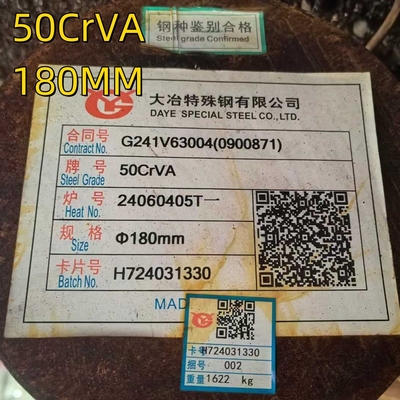 Σφυρηλατημένο ατσάλι ανοιγμάτων ASTM AISI 6150 51CRV4 Sup10 50crva Στρογγυλή ράβδος από κράμα ατσάλι 180MM