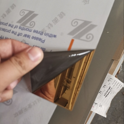 0.5*1240x2440mm Ατσάλι ατσάλινο ομαλό φύλλο καθρέφτη Πίνακα Ti-Χρυσή πλάκα καθρέφτη