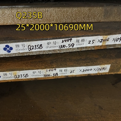 Πλάκα χάλυβα άνθρακα πάχος 3-60 mm θερμά έλαση Q235 S235JR SS400 Για δομή