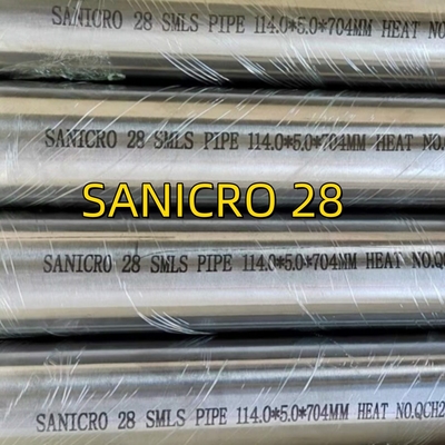 SANICRO 28 UNS N08028/W. Nr. 1.4563 SMLS ΤΟΥΡΙΚΟΣ ΛΟΥΣΗ 28 Σωλήνες από ανοξείδωτο χάλυβα 114*5*6000