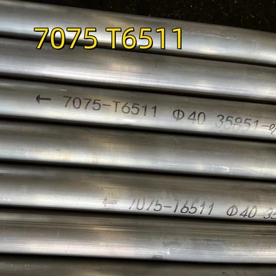 Υψηλής αντοχής θερμική επεξεργασία 7075 T6511 Soild Rod Aluminium Alloy OD40mm Για αεροσκάφη