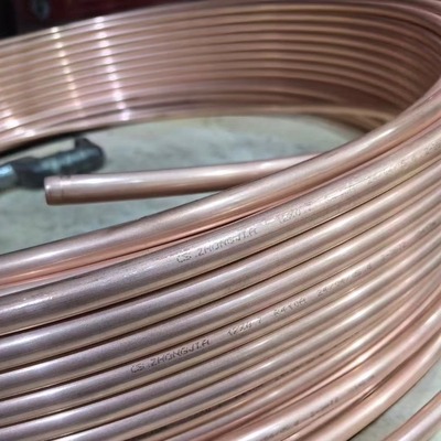 Τύπος χαλκού καθαρός 99,9% JIS H3300 OD 1 1/4 ′′ x πάχος 2 mm x L 3500 mm Κόκκινος σωλήνας χαλκού 9,5*1.5