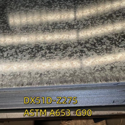 Υλικό DX51D-Z275 ASTM A653 G90 Ζυγισμένο φύλλο χάλυβα 3.0x1250*2500MM Μηδενικό Σπάνγκελ