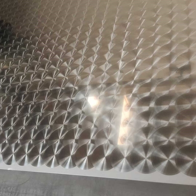 304 3D CD Art Laser Mirror Finish γυαλισμένο SUS304 από ανοξείδωτο χάλυβα φύλλο μοτίβου σαν CD κύκλος Εφέ λέιζερ