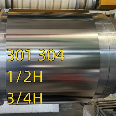 JIS G4313-2011 ASTM A666 Πρότυπο SUS301 CSP 3/4H Πλήρης σκληρότητα H Στυλοκύλινδρο από ανοξείδωτο χάλυβα 1.0*80mm