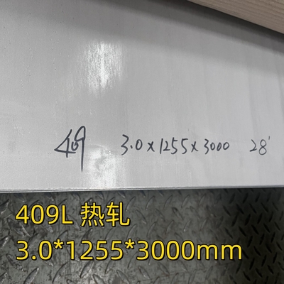 SUH409L/SUS409L 1.4512 Πλάκα από ανοξείδωτο χάλυβα 3.0*1255*3000MM 1D επιφάνεια για εξαρτήματα εξαγωγής αυτοκινήτων