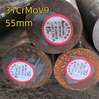 31crmov09 Q+T 1.8519 Στρογγυλή ράβδο από κράμα χάλυβα 30-500mm Ζεστή έλαση και σφυρηλάτηση