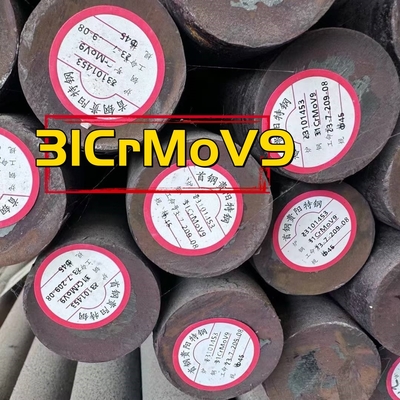 31crmov09 Q+T 1.8519 Στρογγυλή ράβδο από κράμα χάλυβα 30-500mm Ζεστή έλαση και σφυρηλάτηση