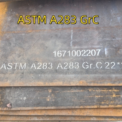 ΑΣTM Α283 Βαθμός C 1500x6000x25 mm Ζεστή έλαση πλάκας MS Φύλλα καυστήρα από χάλυβα άνθρακα