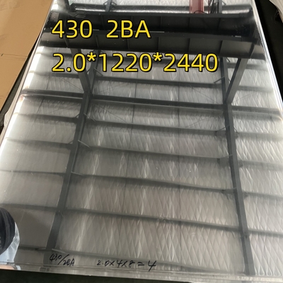 1.2mm 430 BA γυαλισμένο φύλλο από ανοξείδωτο χάλυβα & πλάκα ψυχρά κυλούμενα φύλλα SUS 430 SS