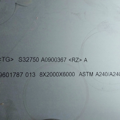 Πλάκα από ανοξείδωτο χάλυβα Hot Rolled Super Duplex ASTM A240 2507 S32750 8*1500*6000mm