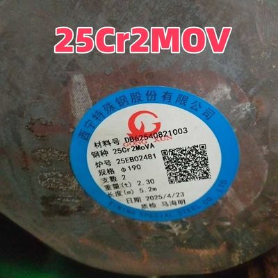 Σφυρήλατος χάλυβας θερμής έλασης 25Cr2MoVA κράμα χάλυβα στρογγυλή ράβδος 150*6000mm άξονας πολλαπλών διαμέτρων