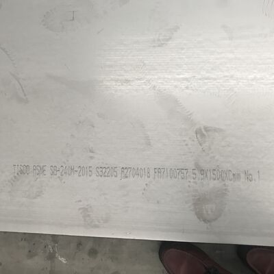 Διπλότυπα 2205 S31803 S32205 Πλάκες από ανοξείδωτο χάλυβα DSS θερμής έλασης 6*2000*6000mm