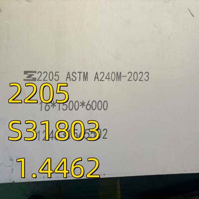 ASTM A182 F51 Πλάκα από ανοξείδωτο χάλυβα 38*1220*2440mm S31803 1.4462 Πλάκα διπλής όψης