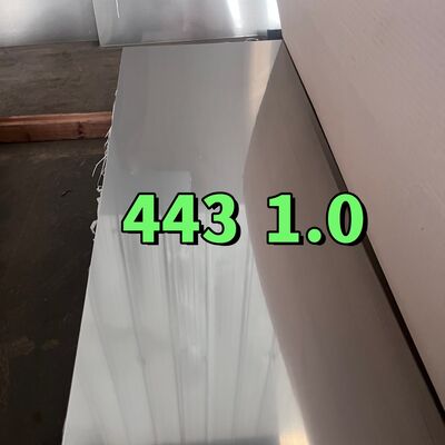 ASTM A240 Ψυχρής έλασης SUS443 UNS S44330 DIN1.4611 X2CrTi21 Φύλλο από ανοξείδωτο χάλυβα 1,2*1220mm