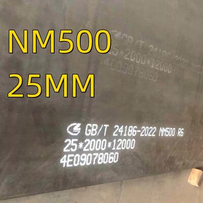 Ανθεκτική στη φθορά χαλύβδινη πλάκα NM500 500 HBW Ανθεκτική στην τριβή AR500 Φύλλο πάχους 6mm - 60mm